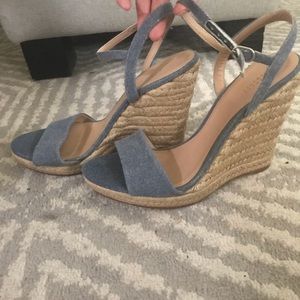 Barneys denim espadrille heels. 6inch heel:)